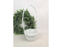 Koszyk wiklinowy BIAŁY 41x19x11 cm