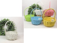 Koszyk wiklinowy okrągły MIX KOLOR - 1 SZT