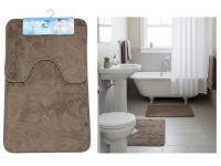 DYWANIK Kpl łazienkowy (80x50 cm) 2 el. BRĄZOWY SERCA