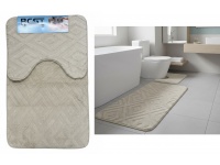 DYWANIK Kpl łazienkowy (80x50 cm) 2 el. ROMB BEŻOWY JASNY