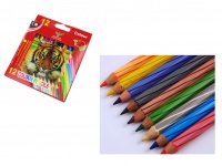 Kredki ołówkowe 12 kolorów GRUBE JUMBO 18 cm