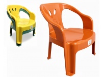 Krzesełko, stołeczek z oparciem dla dzieci plastikowy 37x34x27 cm mix kolor