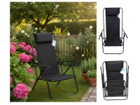 Krzesło, fotel składany 87x51x38 cm CZARNY 