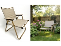 Krzesło, fotel składany, plażowy 72x54x50 cm BEŻOWE