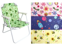 Krzesło, krzesełko turystyczne, plażowe składane dziecięce mix kolorów i wzorów 48,5x38,5x33 cm