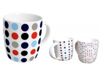 Kubek ceramiczny 360 ml KROPKI 19KT - 1 szt