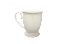 Kubek ceramiczny BIAŁY na nóżce 11x8,5 cm 300 ml
