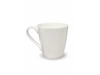 Kubek ceramiczny BIAŁY z rantami 9x8,5 cm 320 ml