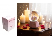 Kula śnieżna, pozytywka z melodią PIERŚCIONEK serca 15x10 cm MIX KOLOR