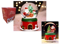 Kula świąteczna, pozytywka MIKOŁAJ, CHOINKA szkło-ceramika 15x10 cm mix wzorów