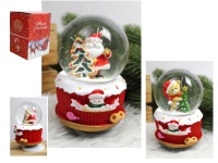 Kula świąteczna, pozytywka MIKOŁAJ, MIŚ szkło-ceramika 13x10 cm mix wzorów