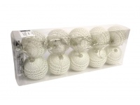 KULE świetlne COTTON BALLS WEŁNIANE 10LED/3V - BIAŁE