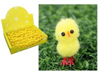 Kurczaczek dekoracja wielkanocna 3,5 cm - tw.sztuczne - 1 szt