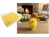 Kurczaczek z różyczką na głowie dekoracja wielkanocna 5,5 cm - tw.sztuczne - 1 szt