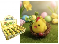 Kurczak wielkanocny w gniazdku z biedronką 5x5 cm - 1 szt
