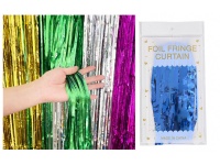 Kurtyna foliowa metalizowana na ścianę PARTY 2,4x1,5 m NIEBIESKA