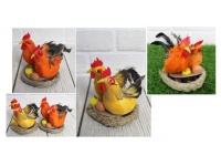 Kury w gnieździe z dźwiękiem na baterie  - 1 SZT