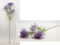 Kwiat ASTER wys.65 cm (3 główki 10x5 cm) - FIOLETOWY