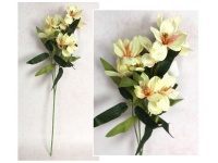 Kwiat ALSTREMERIA  wys. 69 cm 3-ramiona (12 kwiatów 8-9 cm) KREMOWO RÓŻOWA