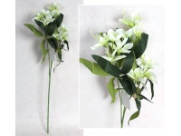 Kwiat AZALIA wys. 69 cm 3-ramiona (12 kwiatów 5-7 cm) BIAŁA