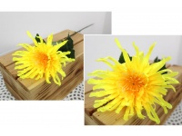 z Kwiat CHRYZANTEMA pojedyncza ŻÓŁTA 60 cm kwiat 14 cm