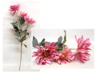 Kwiat DALIA wys. 73 cm, (3 kwiaty 10-15 cm) RÓŻOWY