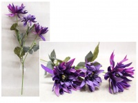 Kwiat DALIA wys. 73 cm, (3 kwiaty 10-15 cm) FIOLETOWY