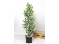 Kwiat, drzewko silikonowe PE ŚWIERK 70 cmpłaczący ośnieżony w doniczce