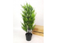 Kwiat, drzewko silikonowe PE TUJA w doniczce 45 cm ZIELONA