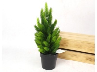 Kwiat, drzewko silikonowe PE SOSNA 30 cm w doniczce ZIELONA