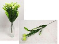 Kwiat FUTRZANE KULKI ping pong wys. 41 cm LIMONKOWY - 1 szt