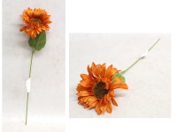 Kwiat GERBERA wys. 49 cm (główka 10x3 cm) - POMARAŃCZOWA