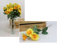 Kwiat GOŹDZIK wys. 30 cm na piku (3 kwiaty 6-5 cm) ŻÓŁTY - 1 szt