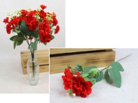 Kwiat GOŹDZIK wys. 30 cm na piku (3 kwiaty 6-5 cm) CZERWONY - 1 szt