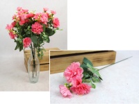 Kwiat GOŹDZIK wys. 30 cm na piku (3 kwiaty 6-5 cm) RÓŻOWY - 1 szt