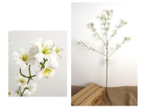 Kwiat JAŚMIN wys. 84 cm, 6 ramion (kwiat 3x0,5 cm) BIAŁY