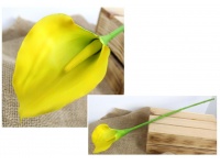 Kwiat KALIA gumowa wys. 74 cm (główka 13x9 cm) ŻÓŁTA