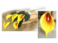 Kwiat KALIA piankowa wys. 86 cm (5 główek 13x7,5 cm) ŻÓŁTA