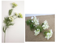 Kwiat KRWAWNIK wys. 80 cm, 3 ramiona (4 kwiaty 12-6 cm) BIAŁY
