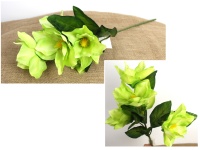 Kwiat MAGNOLIA wys. 57 cm (5 kwiatów 14x5 cm) ZIELONA