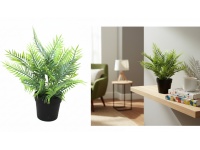 Kwiat PAPROĆ silikonowa PE w doniczce wys. 27 cm SZARO ZIELONA