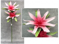 Kwiat piankowy MAGNOLIA DWIE GŁÓWKI wys. 100 (kwiat 35 cm) RÓŻOWY