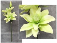 Kwiat piankowy MAGNOLIA DWIE GŁÓWKI wys. 115 cm (2 kwiaty 37 cm, 1 pąk) ZIELONY