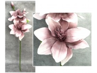 Kwiat piankowy MAGNOLIA DWIE GŁÓWKI wys. 110 cm (2 kwiaty 30 cm + 2 pąki) RÓŻ BRUDNY