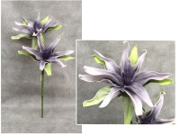 Kwiat piankowy MAGNOLIA DWIE GŁÓWKI wys. 75 (kwiat 35 cm) FIOLETOWY CIEMNY