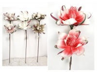 Kwiat piankowy MAGNOLIA wys. 73 cm (2 kwiaty 17 cm) mix kolor