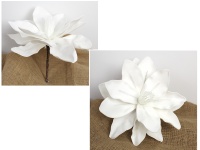 mp Kwiat MAGNOLIA piankowa wys. 25 cm (kwiat 30x10 cm) BIAŁY