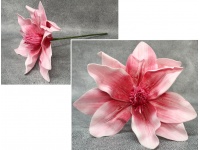 Kwiat piankowy MAGNOLIA wys. 50 cm (kwiat 35x14 cm) RÓŻOWY