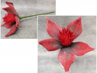 Kwiat piankowy MAGNOLIA wys. 50 cm (kwiat 24 cm) CZERWONY