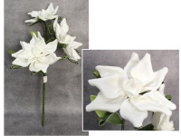 Kwiat piankowy MAGNOLIA wys. 78 cm (3 kwiaty 24-20 cm) BIAŁY